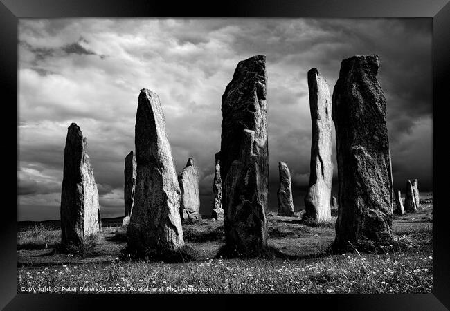Callanish Standing Stones  Framed Print by Peter Paterson