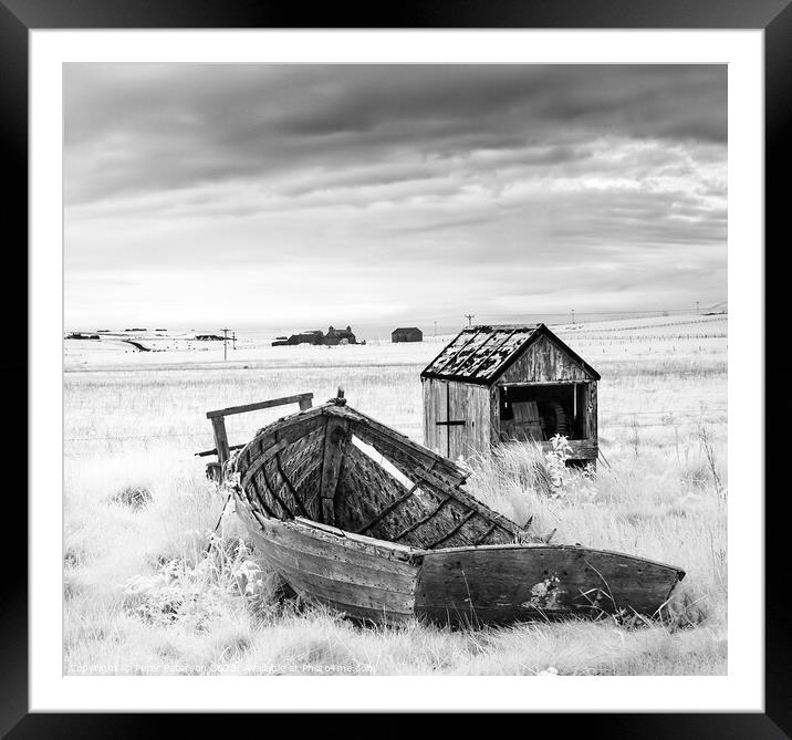 Old Boats on Orkney Framed Mounted Print by Peter Paterson