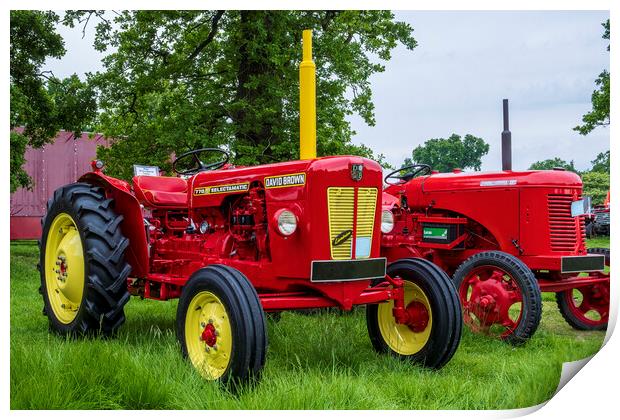 David Brown 770 Selectamatic Tractor Print by Tim Hill