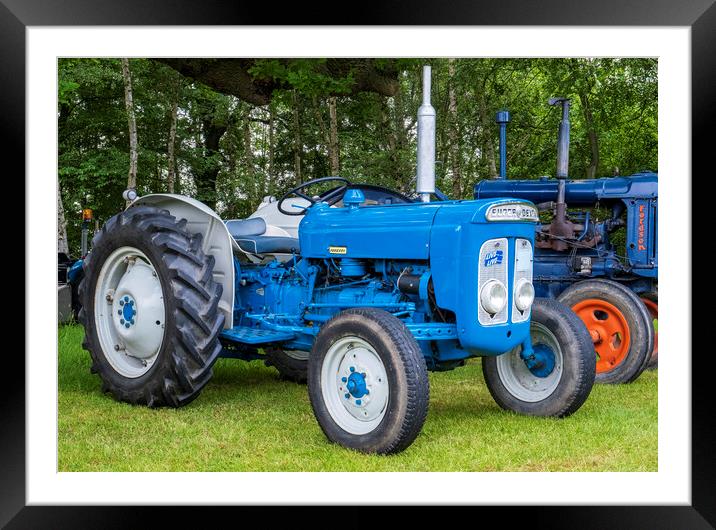 Fordson Super Dexta Tractor Framed Mounted Print by Tim Hill