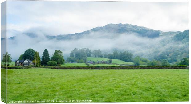 Mist in Borrowdale Canvas Print by Darrell Evans