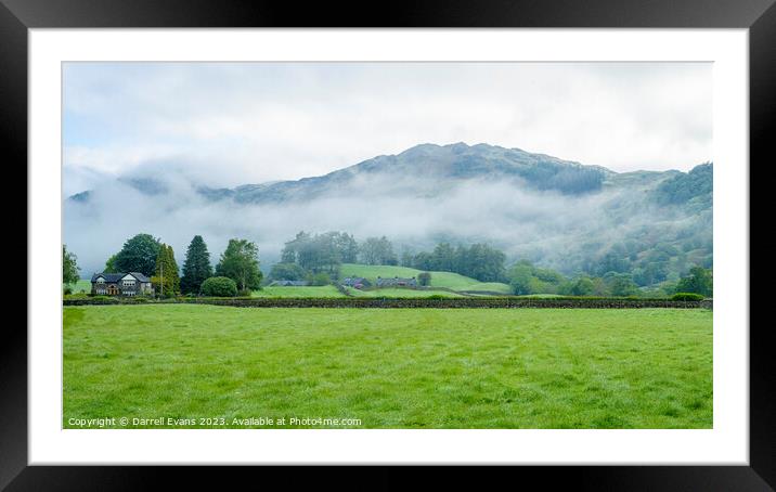 Mist in Borrowdale Framed Mounted Print by Darrell Evans