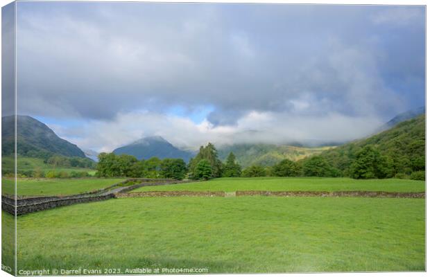 Morning in Borrowdale Canvas Print by Darrell Evans