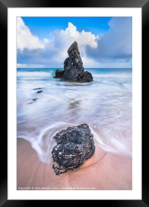 Sango Bay Stack Framed Mounted Print by Rick Bowden