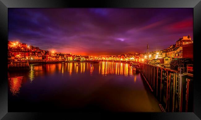 Mystical Whitby Harbour Framed Print by Tim Hill