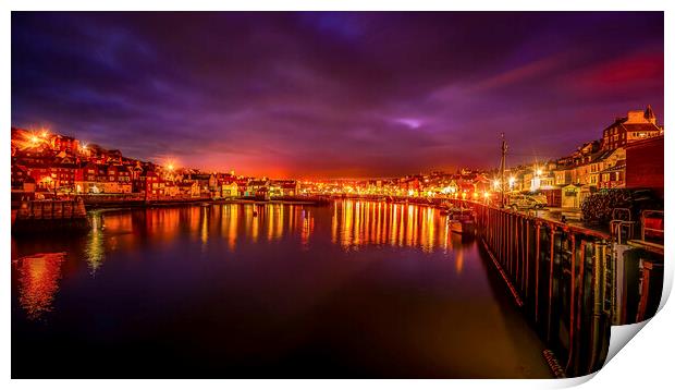Mystical Whitby Harbour Print by Tim Hill