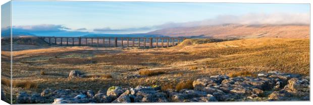 Ribblehead Viaduct Panoramic Canvas Print by Tim Hill