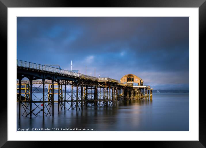Majestic Sunset on Mumbles Pier Framed Mounted Print by Rick Bowden