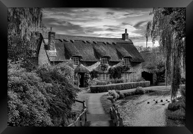Enchanting English Thatched Cottage Framed Print by Tim Hill