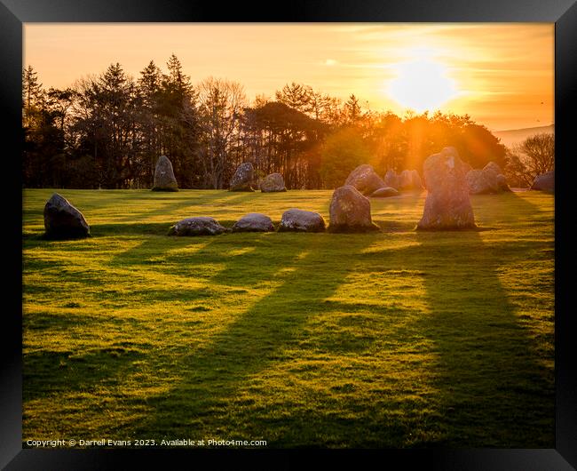 Castlerigg Stone Circle sunrise Framed Print by Darrell Evans