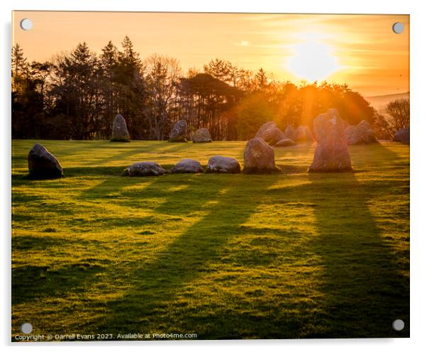 Castlerigg Stone Circle sunrise Acrylic by Darrell Evans
