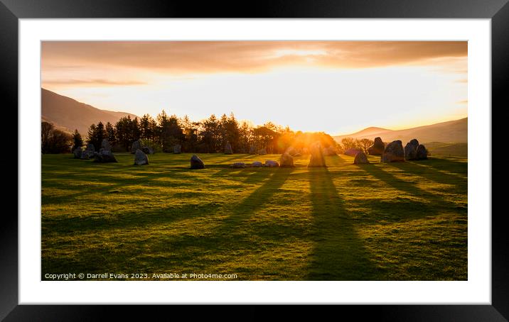 Castlerigg Stone Circle Framed Mounted Print by Darrell Evans