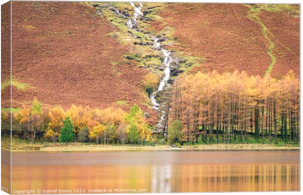 Stream running into Buttermere Canvas Print by Darrell Evans