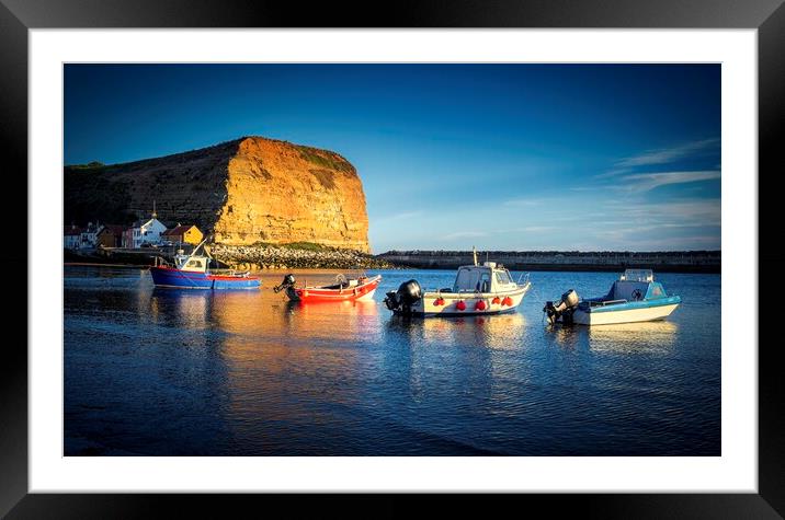 Staithes Harbour Yorkshire Coast Framed Mounted Print by Tim Hill