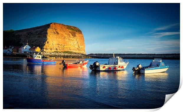 Staithes Harbour Yorkshire Coast Print by Tim Hill