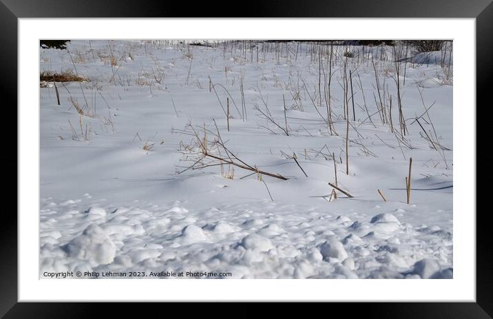 Snowy Landscape (4A) Framed Mounted Print by Philip Lehman