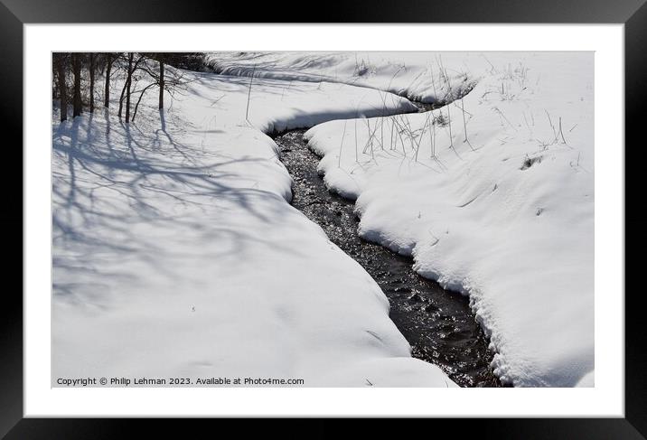 Snowy Landscape (12A) Framed Mounted Print by Philip Lehman