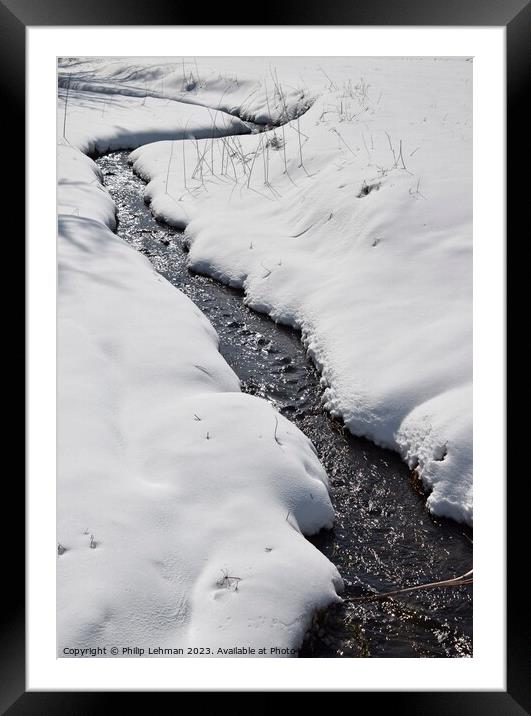 Snowy Landscape (15A) Framed Mounted Print by Philip Lehman