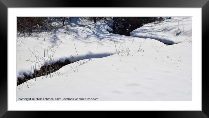 Snowy Landscape (33A) Framed Mounted Print by Philip Lehman