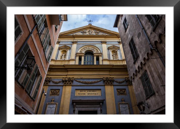 Church of Saint Jacques le Majeur in Nice Framed Mounted Print by Artur Bogacki