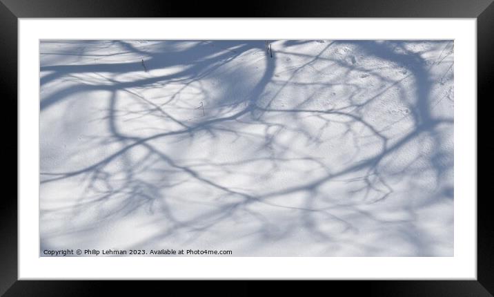 Snowy Landscape (36A) Framed Mounted Print by Philip Lehman