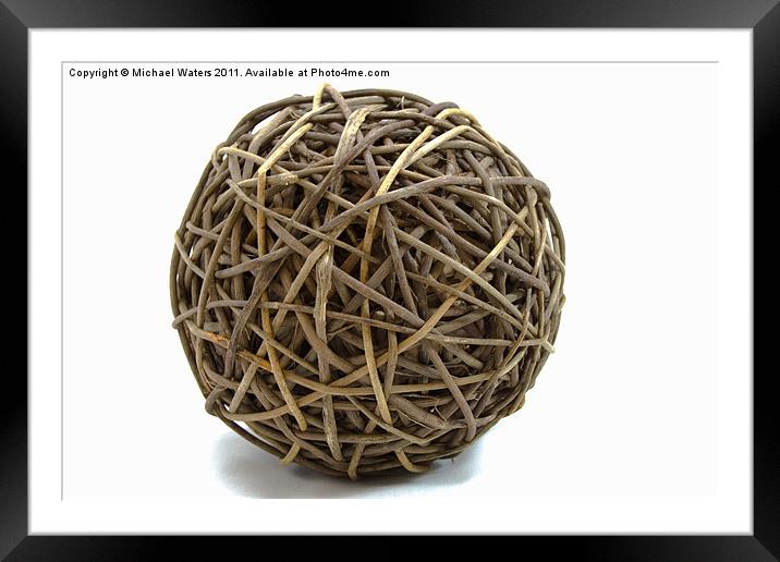 Wicker Ball 2 Framed Mounted Print by Michael Waters Photography