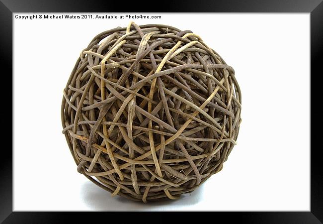 Wicker Ball 2 Framed Print by Michael Waters Photography