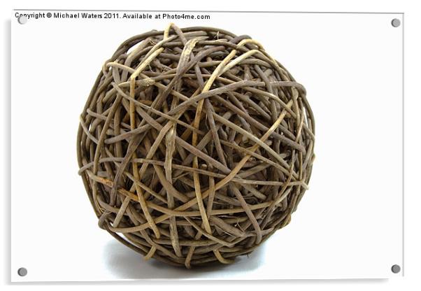 Wicker Ball 2 Acrylic by Michael Waters Photography