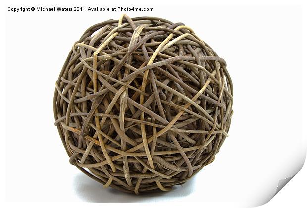 Wicker Ball 2 Print by Michael Waters Photography