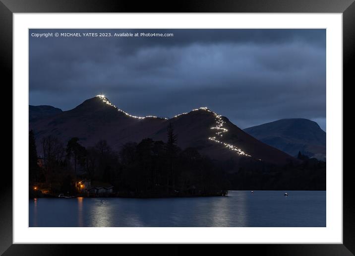 Catbells Framed Mounted Print by MICHAEL YATES