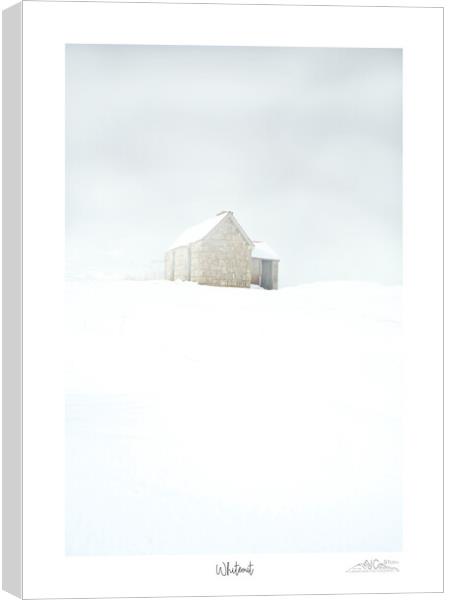 Whiteout Scottish highlands Assynt in winter Canvas Print by JC studios LRPS ARPS