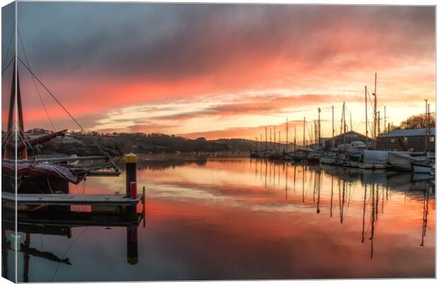 Serenity at Penryn Harbour Canvas Print by Matthew Grey