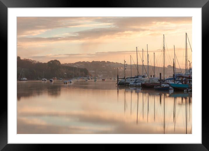 Twilight at Penryn Harbour Framed Mounted Print by Matthew Grey