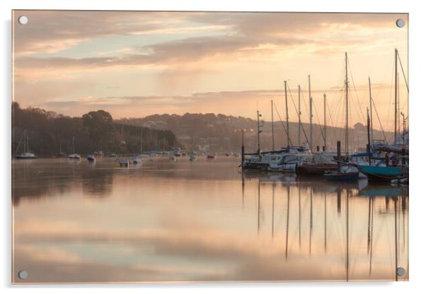 Twilight at Penryn Harbour Acrylic by Matthew Grey