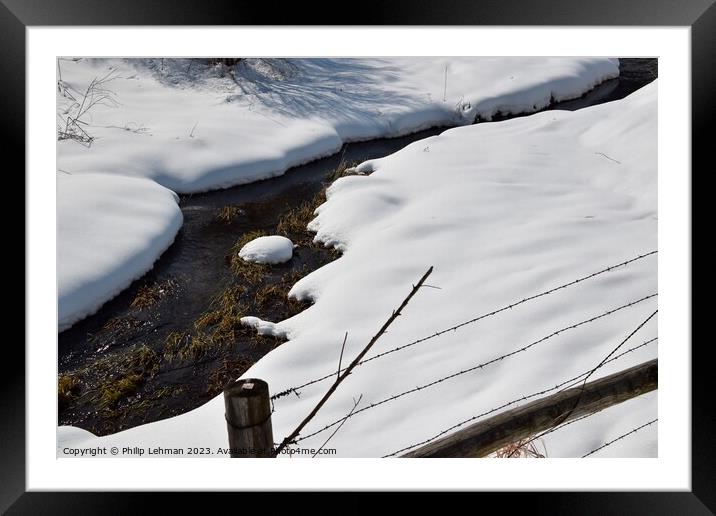 Snowy Landscape (60A) Framed Mounted Print by Philip Lehman