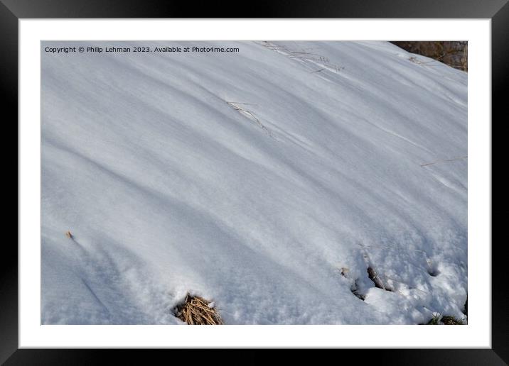 Snowy Landscape (82A) Framed Mounted Print by Philip Lehman