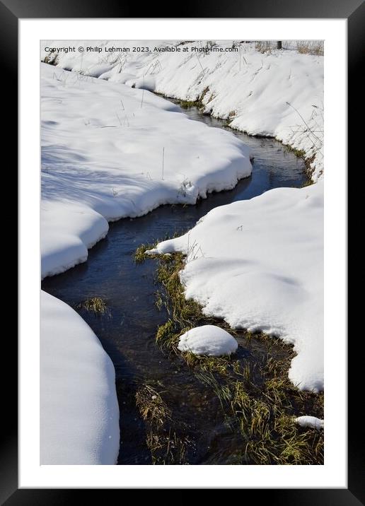 Snowy Landscape (64A) Framed Mounted Print by Philip Lehman
