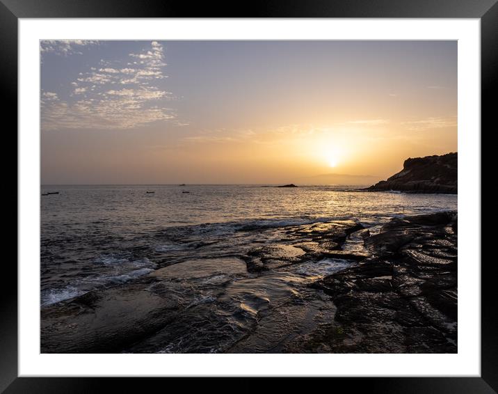 Sunset over La Gomera Framed Mounted Print by Tony Twyman