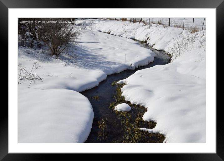 Snowy Landscape (68A) Framed Mounted Print by Philip Lehman