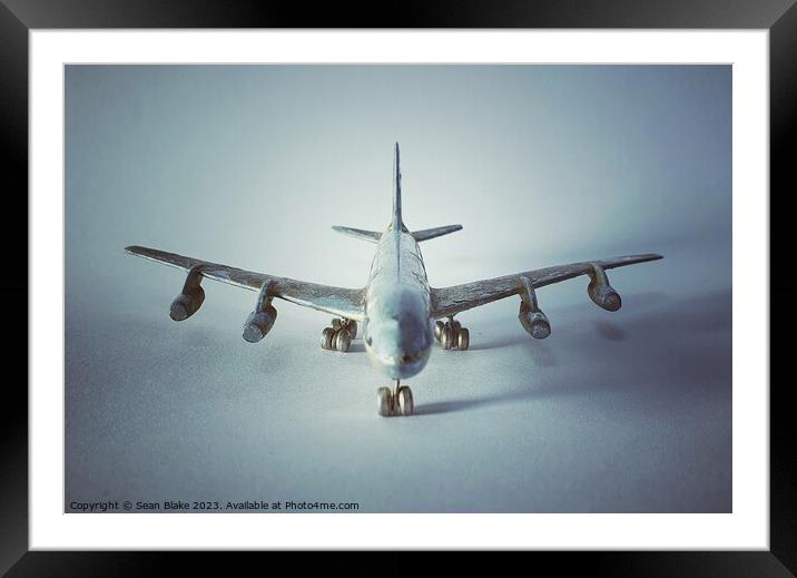 1961 CIJ Air France Boeing 707 Framed Mounted Print by Lowercase b Studio 