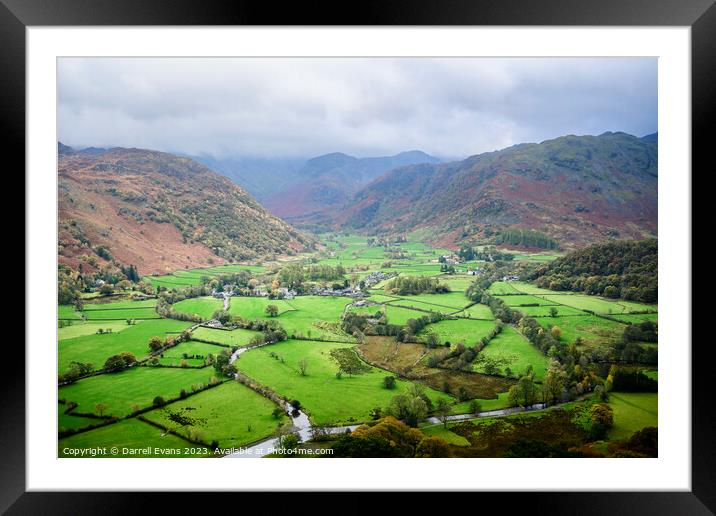 Borrowdale Valley Framed Mounted Print by Darrell Evans