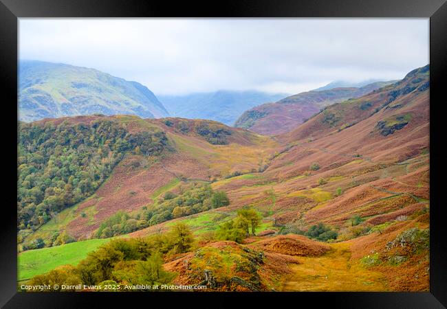 Above Borrowdale Framed Print by Darrell Evans