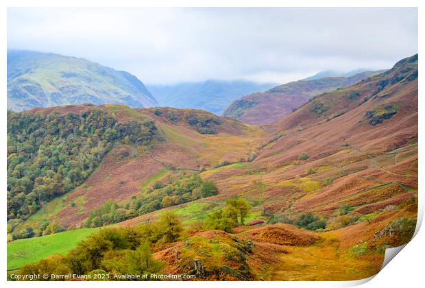 Above Borrowdale Print by Darrell Evans