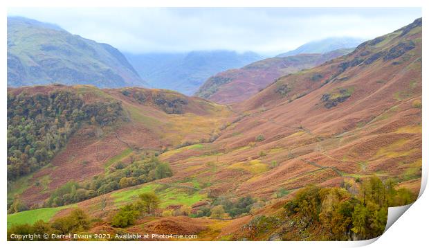 Autumn in the Fells Print by Darrell Evans