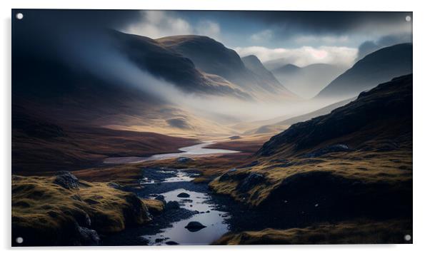 Scottish Highlands Acrylic by Bahadir Yeniceri