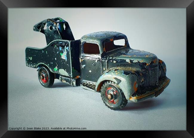 1954 Dinky Toys Commer Break Down Truck No 430 Framed Print by Lowercase b Studio 