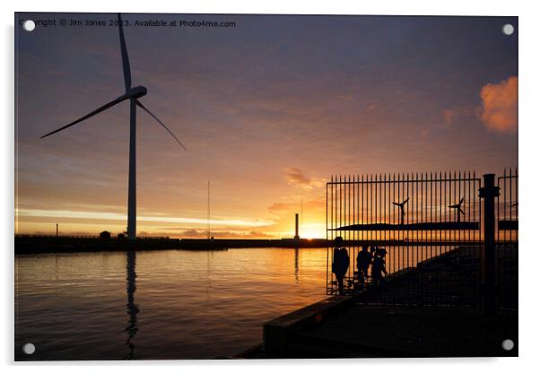 October Sunrise on the River Blyth Acrylic by Jim Jones