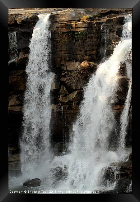 Waterfall Framed Print by Bhagwat Tavri