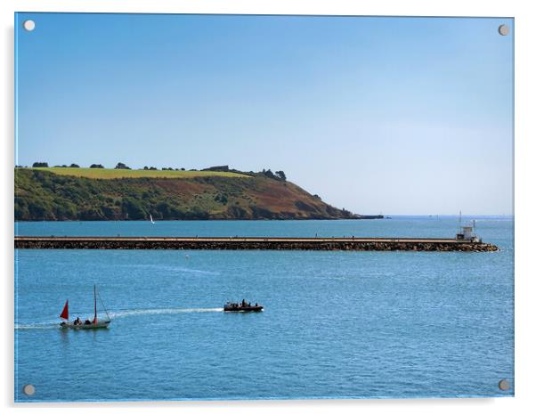 Mount  Batten Breakwater, Plymouth Acrylic by Darren Galpin