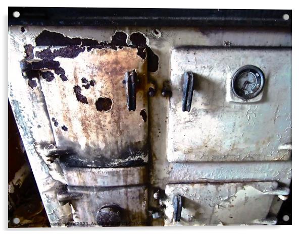 Old abandoned oven Acrylic by Stephanie Moore